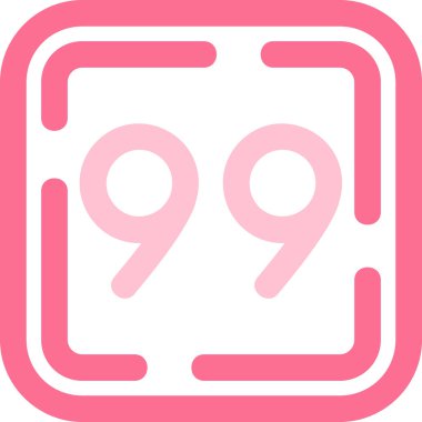 99 simge tasarımı, vektör illüstrasyonu