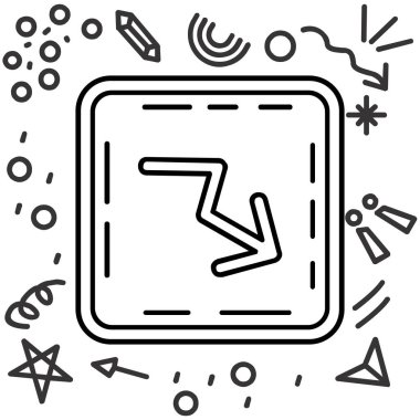 ok imleci imleç simgesi dış hat biçiminde