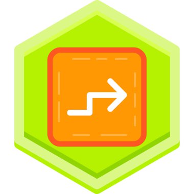 Yön ok simgesi, vektör illüstrasyonu