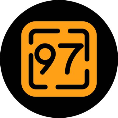 987 numara simge tasarımı, vektör illüstrasyonu