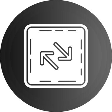 Eğilim biçimi izole edilmiş arkaplanda ok simgesi