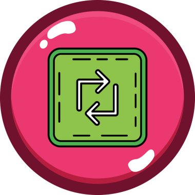 Yuvarlak bir simgenin vektör illüstrasyonu