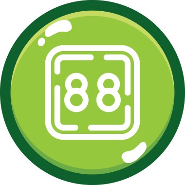 Yeşil bir simgenin vektör illüstrasyonu