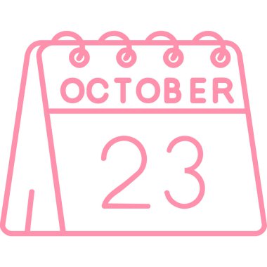 Ekim 27 - Ayın takvim simgesi, takvim ve tasarım vektör şablonu