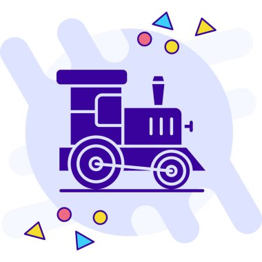 tren. Web simgesi basit illüstrasyon