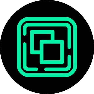 Benzersiz labirent vektör çizgisi simgesi