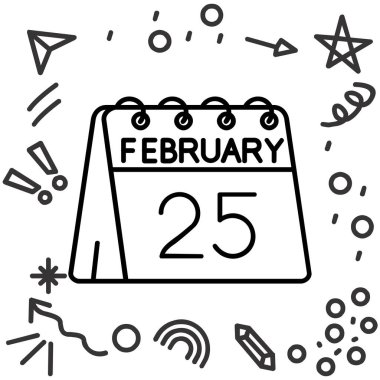 14 Şubat karalama simgesi