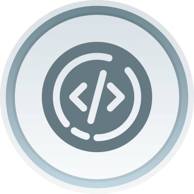 Kodlama vektör simgesi modern basit illüstrasyon