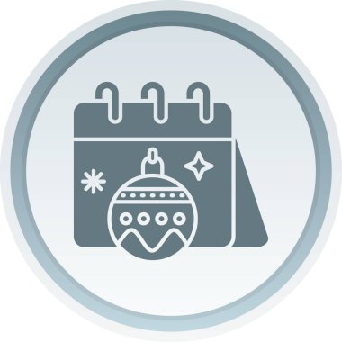 Yılbaşı dekorasyon simgesine sahip eşsiz takvim