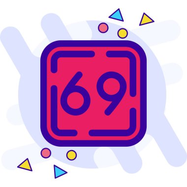 8 numara vektör çizimi tasarımı