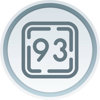 benzersiz numara 6 satır vektör simgesi