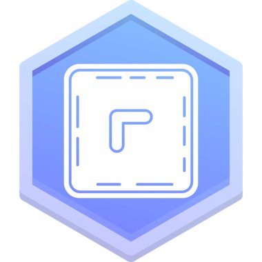 Harita gezinme konumu simgesi doldurulmuş dış hat biçimi