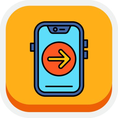 akıllı telefon simgesi, vektör illüstrasyonu basit tasarım