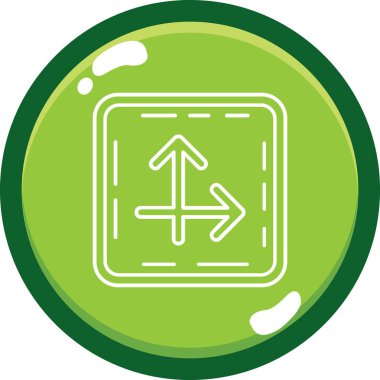 Bir yolun modern simgesinin vektör illüstrasyonu