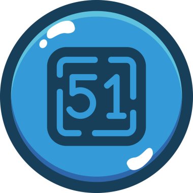 5 5 doldurulmuş vektör simgesi dekoru