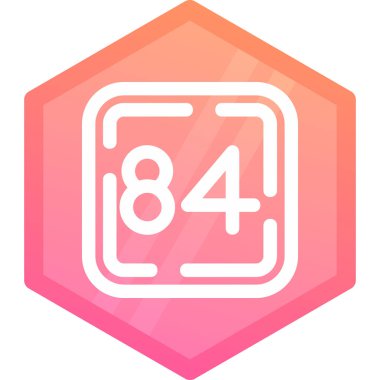 Uzun gölgeli bir altıgen vektörünün gösterimi.