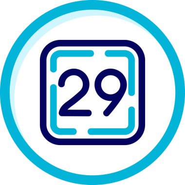 Bir takvim simgesinin vektör illüstrasyonu