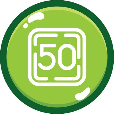 % 5 madeni para simgesi, çizgi film tarzı