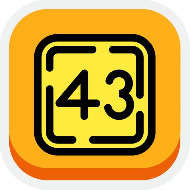 Kare düğmedeki 4 numara