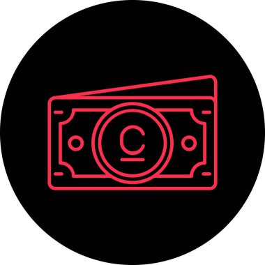 Para için. Web simgesi basit illüstrasyon