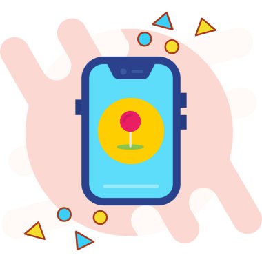 konum pin vektör tasarımı ile akıllı telefon