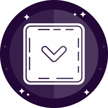 Simge, vektör illüstrasyonunu kontrol et