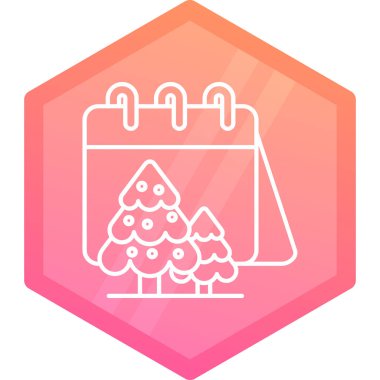 Eşsiz Ağaç Vektör Satırı Simgesi