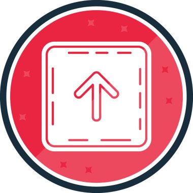 Yuvarlak vektör simgesinden yukarı ok yönü