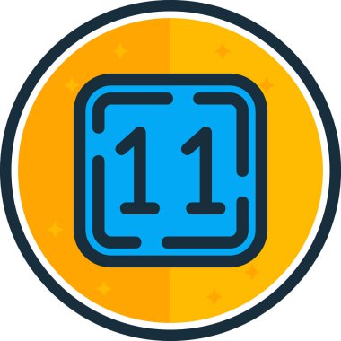 bir numaralı simge, düz tasarım biçimi