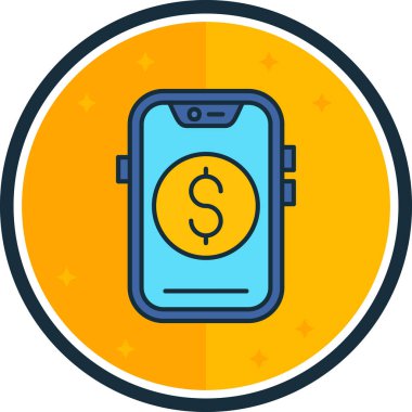 Cep telefonu. Web simgesi basit illüstrasyon