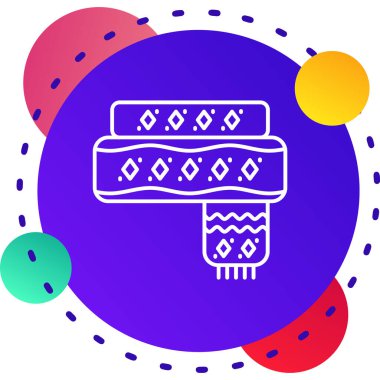 renk davul simgesi beyaz arkaplanda izole edildi. Müzik işareti. müzik aleti sembolü. Değişken rastgele dinamik şekiller. vektör illüstrasyonu