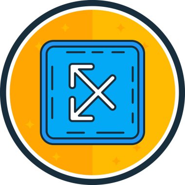 Bir yol simgesinin vektör illüstrasyonu