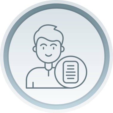 Dizüstü bilgisayar simgesi olan bir iş adamının vektör çizimi