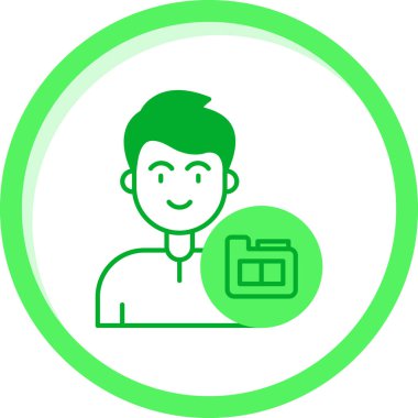 Para vektörü simgesi olan adam