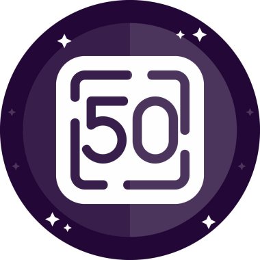 Moda stili izole edilmiş arkaplanda 60 derece simge