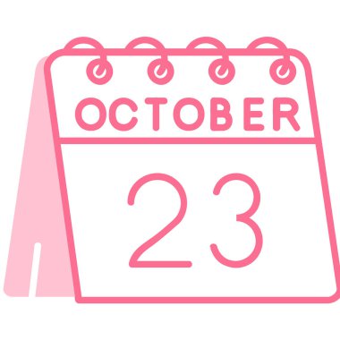 Basit simge tasarımı tekli 27 Ekim takvim simgesi