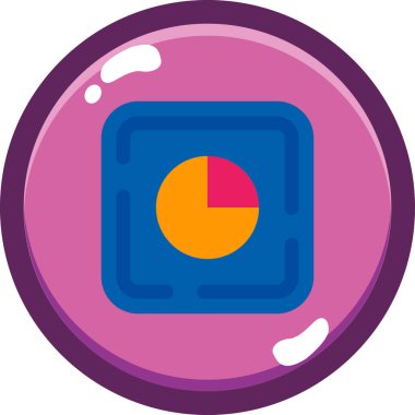 Bir topun izole edilmiş tek bir simgesinin vektör çizimi