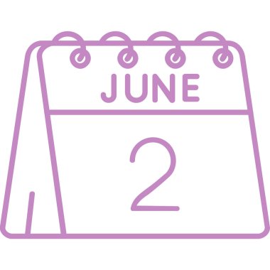 Günlük tarih simgesi, vektör, illüstrasyon içeren haziran takvimi