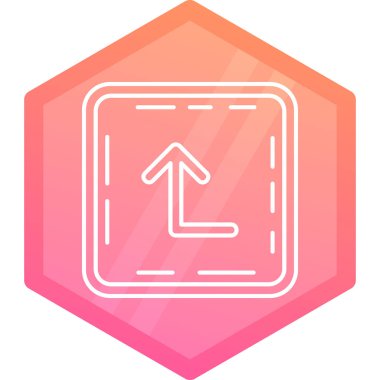 Bir okun bir simgesinin vektör illüstrasyonu