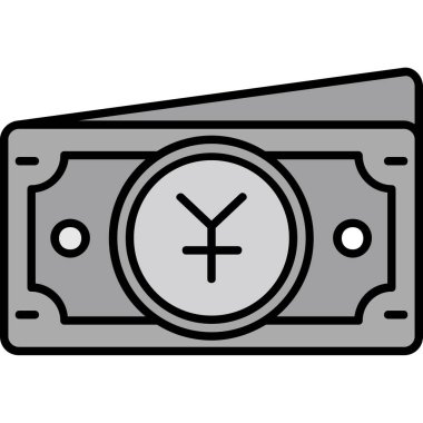 Para ikonu. Web için nakit vektör simgelerinin basit çizimi