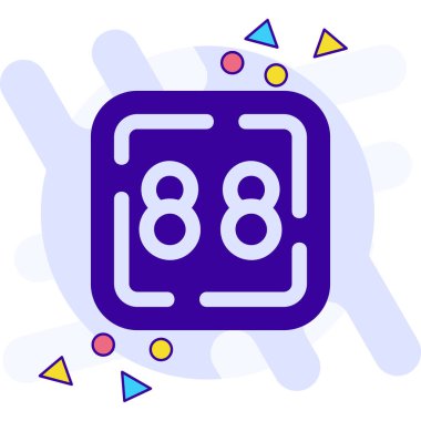 8 numaralı simge tasarımı. vektör