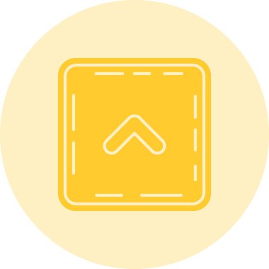 Bir dairenin sarı simgesinin vektör çizimi