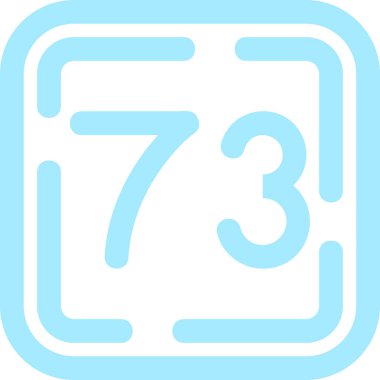 7 numaralı simge vektör çizimi