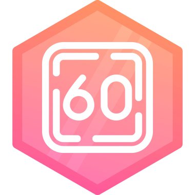 Bir altıgen simgesinin vektör çizimi