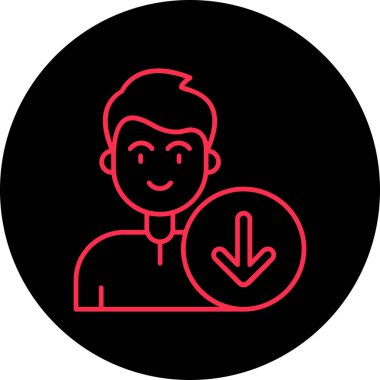 erkek kullanıcı simgesi, vektör çizim