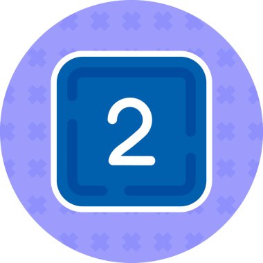 iki numaralı web simgesi, basit vektör illüstrasyonu