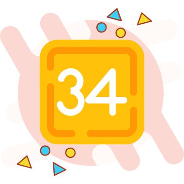 4 numaralı vektör illüstrasyon tasarımı