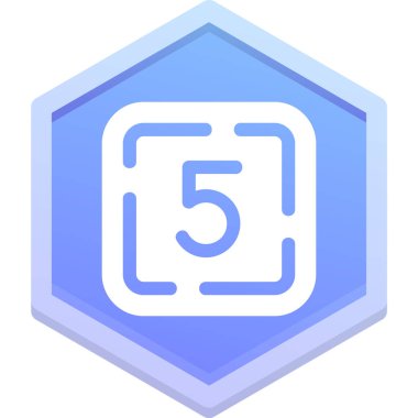 Mavi altıgen simgesinin vektör çizimi