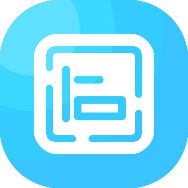 Mavi ve beyaz bir ikonun vektör illüstrasyonu