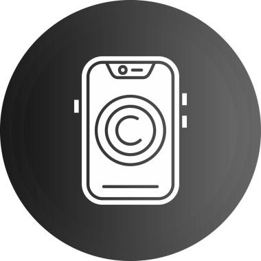 Modern kamera simgesinin vektör illüstrasyonu